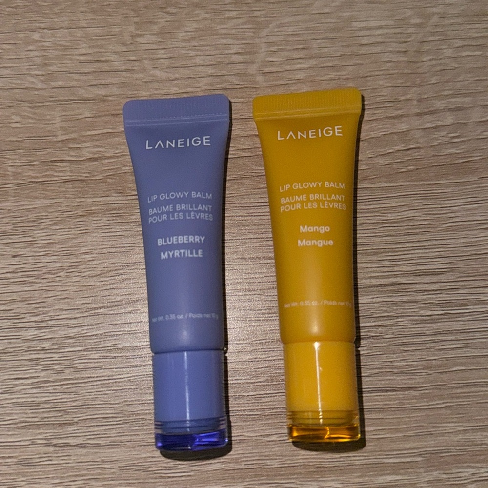 laneige blueberry and mango lip balm
